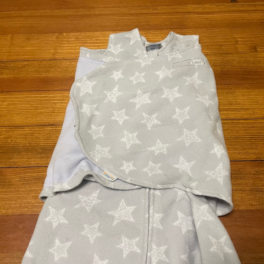 Halo Gray Fleece SleepSack Swaddles Size Small 3-6 Months - Picture 10 of 16